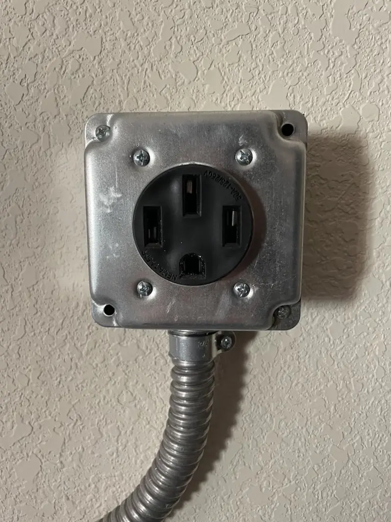 NEMA 14-50 outlet installed for Smart Home Electrical in North Collins